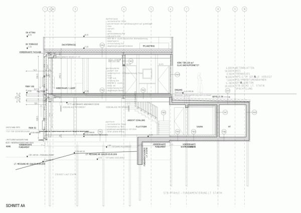 Grundriss im Schnitt-Passivhaus Design MHM