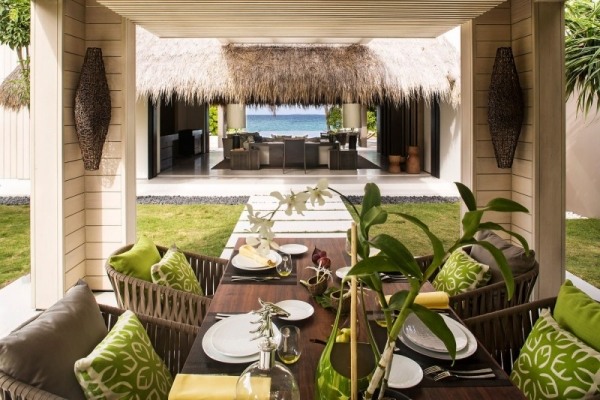 Hotel auf den Malediven Cheval Blanc Randheli essbereich