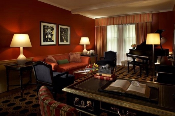 Hotel Suite-barock Art Deco-Stil Einrichtung rote Wand