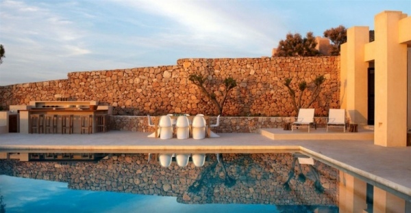 Ibiza Villa am Meer Patio Kunststoff Stühle 