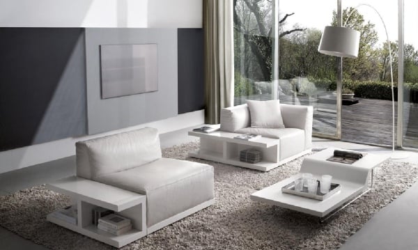 Italienische Möbel MisuraEmme modulares sofa sitin bücherregal