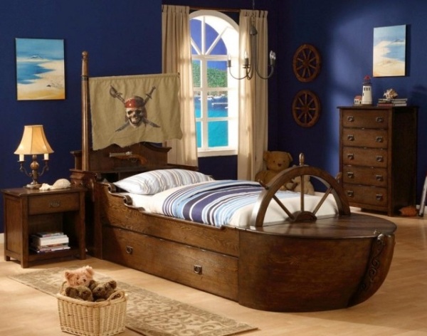 Kinder Möbel Themenzimmer-Piratenbett