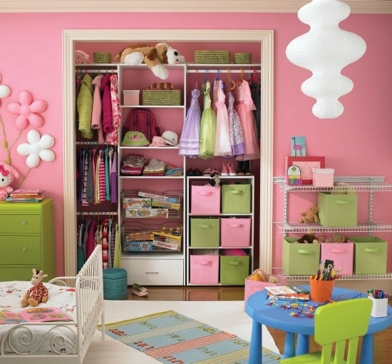 Kinder Schrank-rosa Wand Gestaltungsideen