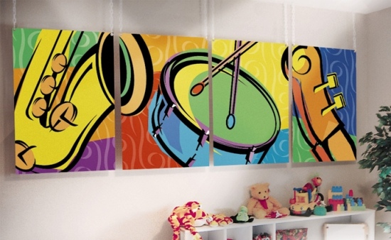 Kinderzimmer bunte Wandgestaltung Ideen