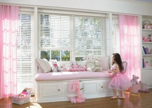 Kinderzimmer kleine Prinzessin-rosa Sitzbank