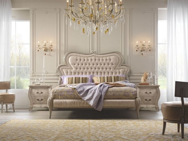 Königbett-weiß italienisches Design Möbel