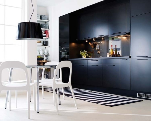 Küchentrends 2013 kontrast schwarz weiß moderne küche