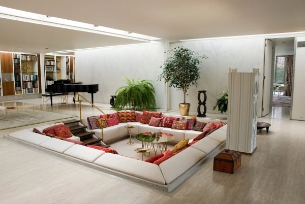 Lounge Leder Sofa Set orientalisch Mitten im Haus-moderne Gestaltung