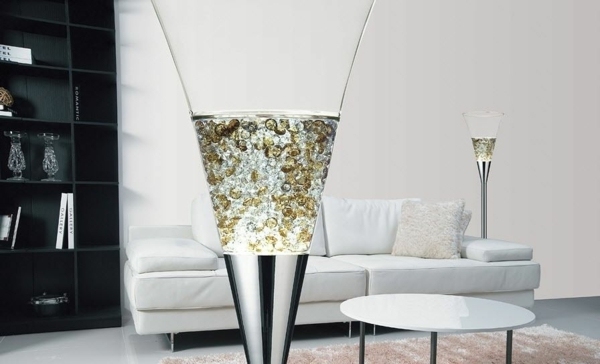 Luxus Klasse Lampen Stehleuchten Champagne