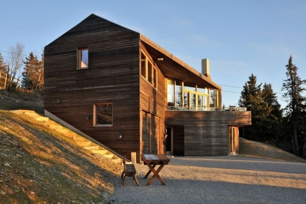 Moderne Ferienhütte Norwegen holzfassade