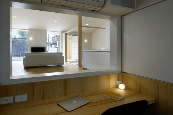 Modernes Einfamilienhaus häusliches arbeitszimmer