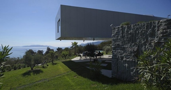 Modernes Haus 2 Stock Kroatien Beton asymmetrisch
