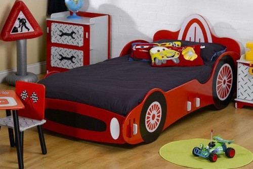 Modernes Kinderzimmer einrichten Auto Bettdesign