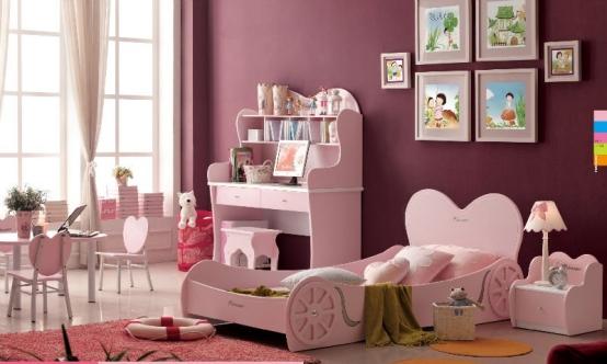 Modernes Kinderzimmer gestalten-rosa Mädchenzimmer