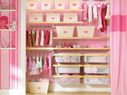 Mädchenzimmer Deko-süßes rosa Kleider