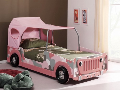 Mädchenzimmer rosa Jeep Auto Designer-kinderbett