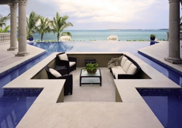 Outdoor Gestaltung Pool-Patio Rattan Lounge Möbeldesign