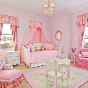 Pink Prinzessinnen Zimmer gestalten Jugendzimmer