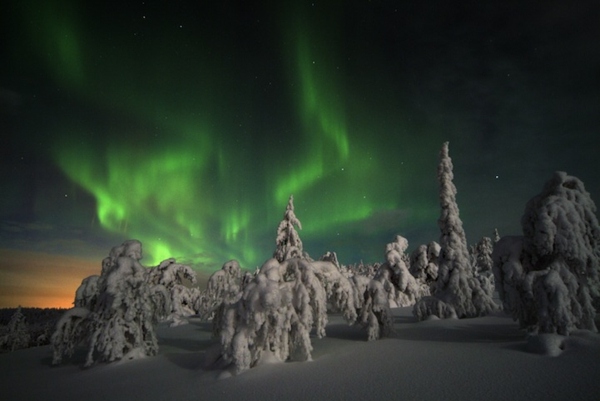Polarlicht Nacht Finnland Fotos