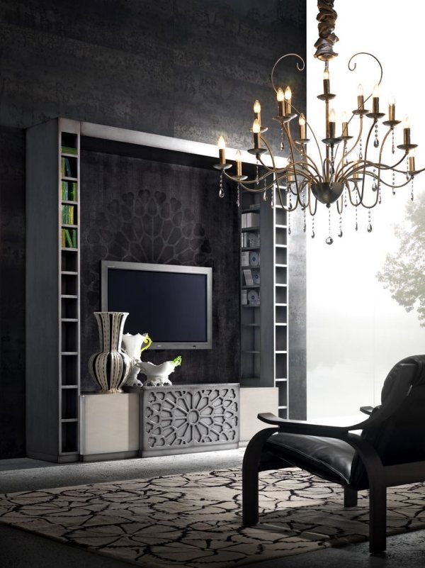 Pregno Möbel-Design Wohnzimmer-Kronleuchter-Sitzsofa TV