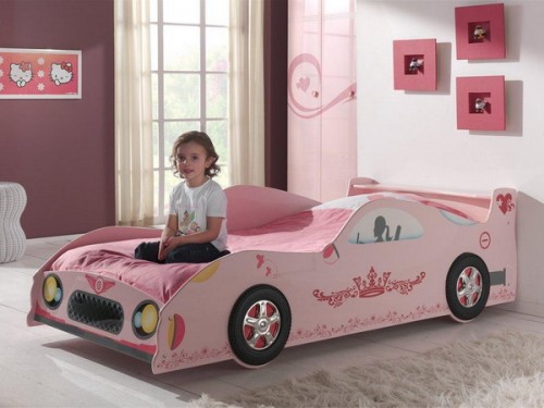 Rosa Wagen Mädchenzimmer einrichten Ideen