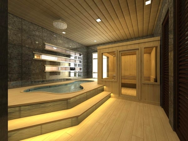 Sauna Spa Wellness zu Hause-moderne Wohntrends Design