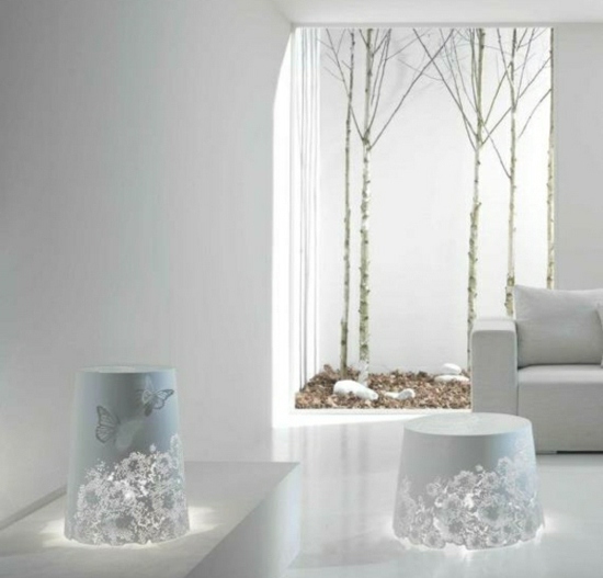 Schicke weiße Leuchten-italienische Möbel