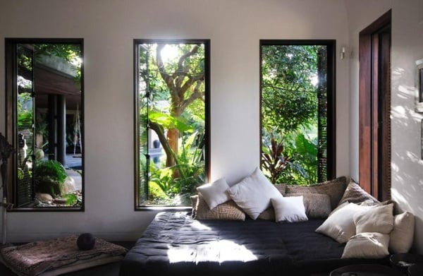 Schlafzimmer Fenster Bett-Design Innenarchitektur Einrichten