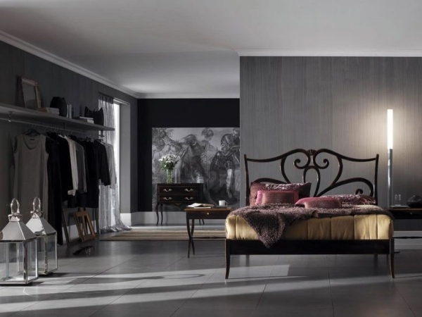 Schlafzimmer im italienischen Stil-Bett-Design Wohnideen