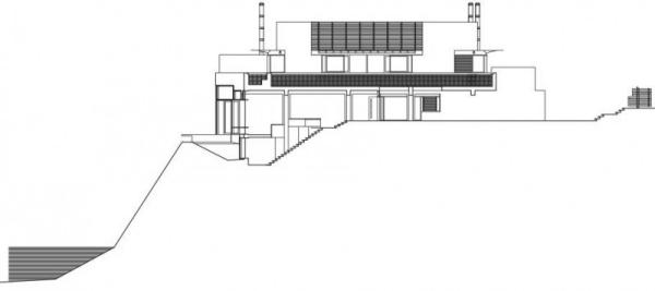 Shaw Haus Grundriss-Profil Zeichnung