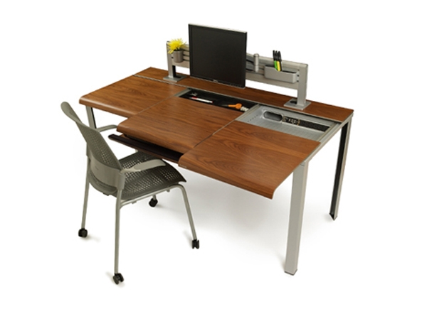 Slimdesk Schreibtisch Holzplatte Büro