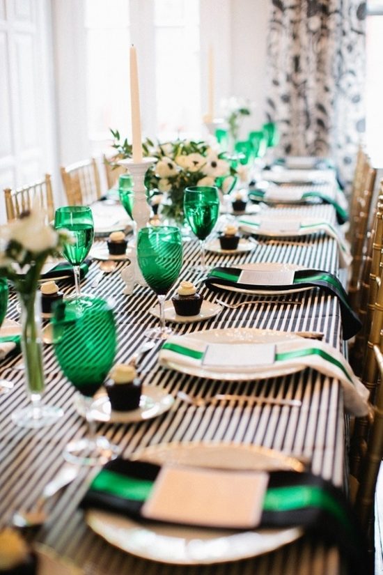 Smaragdgrün Tendenzen Mode 2013 Tisch Dekoration