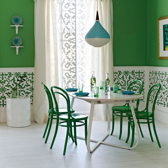 Smaragdgrün pantone esszimmer möbel Trendfarbe 2013