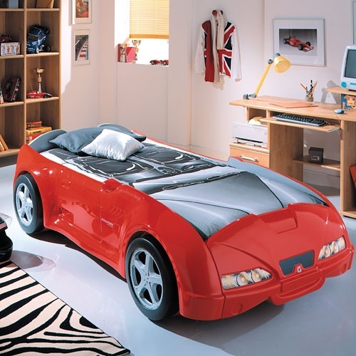 Teenager Zimmer Bett Auto Design rot Auto Kinderbett