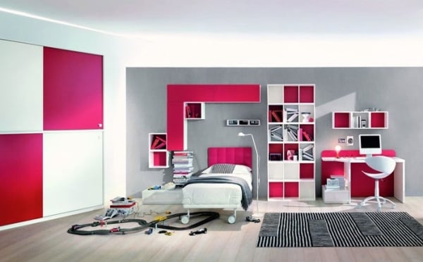 Teenager Zimmer Einrichtung Mädchen rosa modern