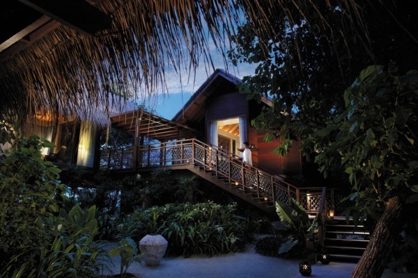 Villa-auf den Malediven Nachtbeleuchtung