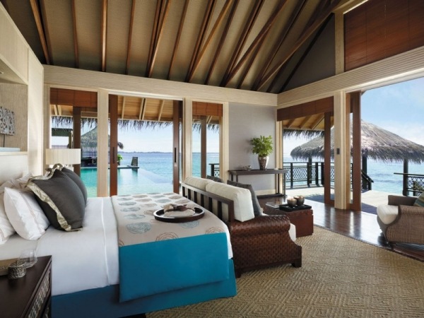 Villa Schlafzimmer-mit Meerblick Traumreisen Malediven