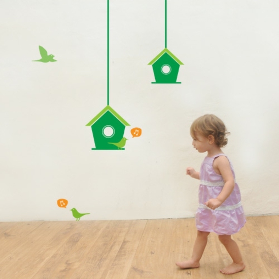 Vogelhaus Wandtattoo Babyzimmer Gestaltung
