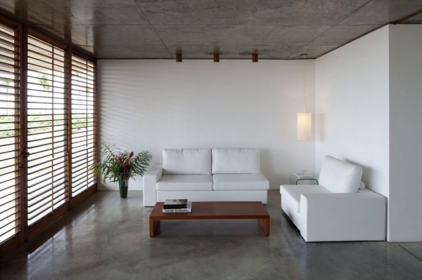 Weiße Sofas Wohnzimmer Design-Ferienhäuser