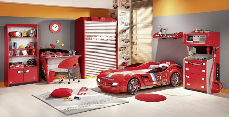 50 Ideen für traumhaftes Auto Kinderbett– modernes Kinderzimmer Design