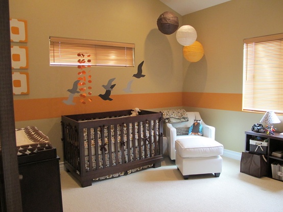 babyzimmer dekoration ideen ecru papierlaternen babybett