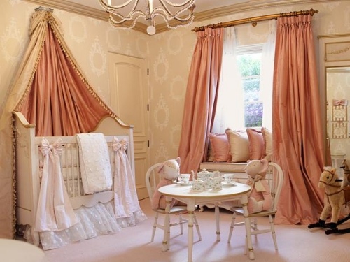 einrichtungsideen für luxus babyzimmer dekoration pfirsich