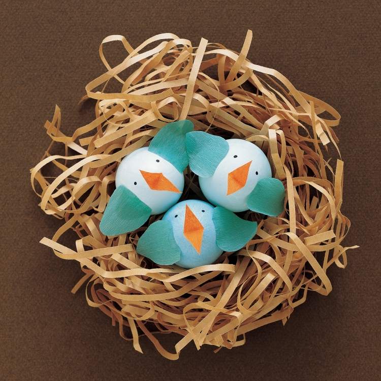 fruhling-basteln-kinder-deko-vogel-nest-eier-papier-lustig
