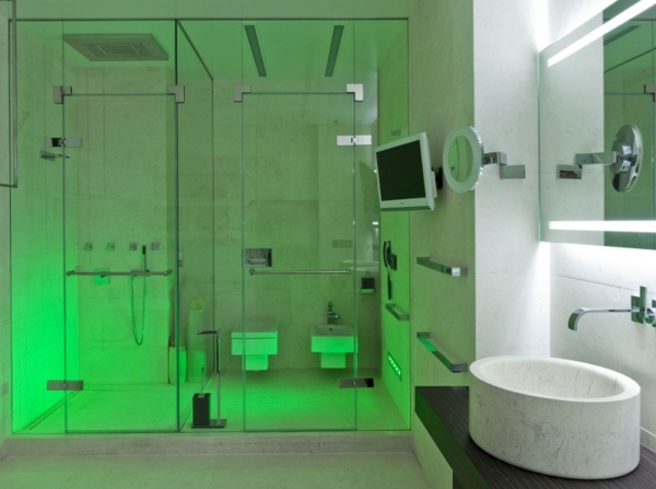 grünes Badezimmer Design