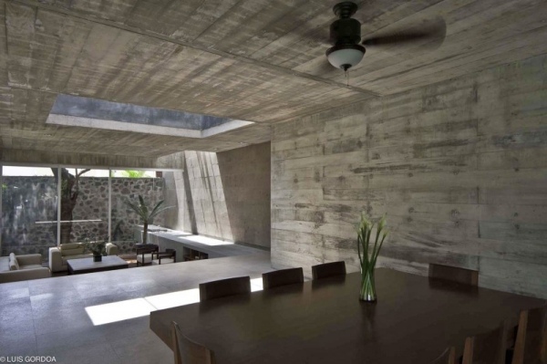 haus beton und glas mit modernem design esszimmer