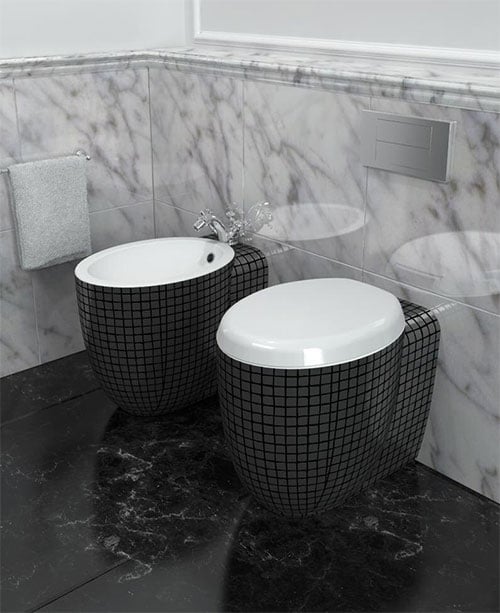 ideen für wc design für stilvolles badezimmer schwarz