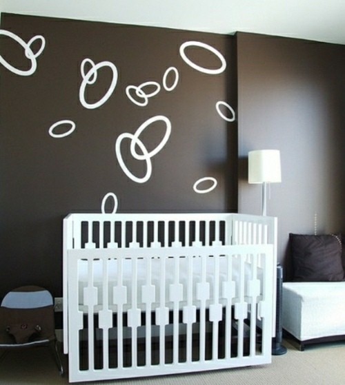 interessante Wandgestaltung Babyzimmer-Kinderzimmer Wandsticker-Kreise