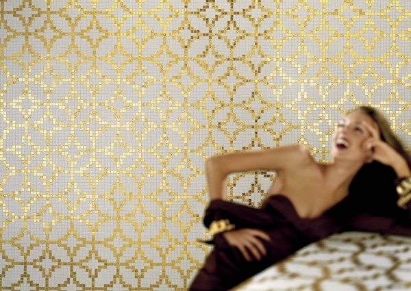 luxus mosaik dekoration von bizassa goldene kreise