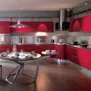 moderne-Küchen-Scavolini-rot-Fabrizio-Giugiaro-design