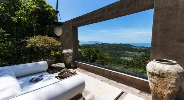 luxus villa mit exotischem interieur aussicht